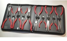  MAC Tools 10 pc Plier Set Red Handle Soft Case ???? Never Used