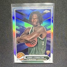 2023-24 Topps Chrome Chris Livingston Rookie Refractor #46 Milwaukee Bucks NBA