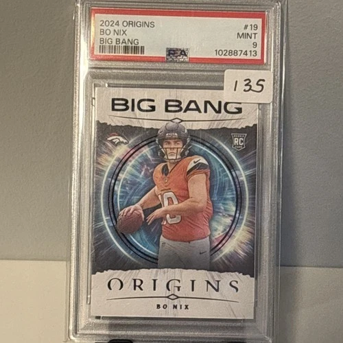 Bo Nix 2024 Origins #19 Big Bang /(SSP) Rookie PSA 9