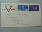 GB FDC 1946 Victory Hand drawn illustration Edinburgh wavy line cancel