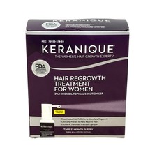 Keranique Women Hair Regrowth Treatment For Women 2 Minoxidil 3-Month Supply
