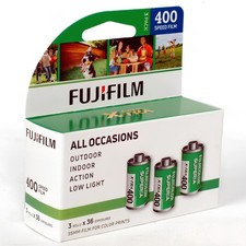 Fujifilm Fujicolor 400 Color Negative Film 35mm Roll Film, 3x36, Multiple Packs
