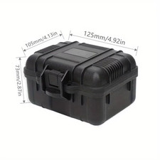 6 Sizes Black Hard Shell PP Toolbox Shockproof Portable Tool Storage Case