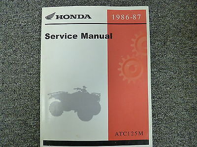 1986 & 1987 Honda Model ATC125M 3 Wheeler ATV Shop Service Repair