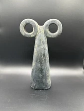 STEATITE SPECTACLE NEAR EASTERN IDOL STONE SEEING SPECTACLE EYE IDOL.