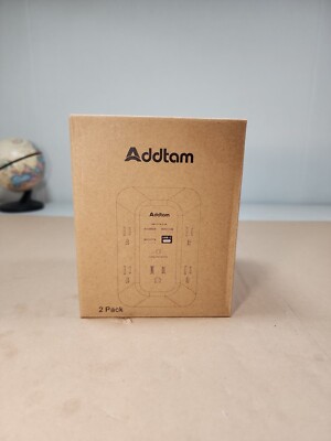 Addtam 2Pack  Surge Protector 5 Outlet 4 USB 1 USB C, 3 Sided 1800J Wall Adapter