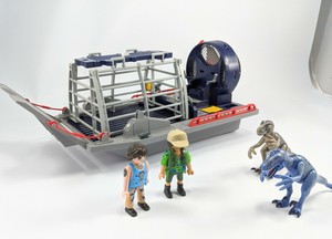 playmobil enemy airboat with raptor