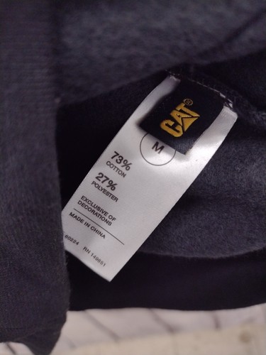 CAT Mens Black Hoodie Medium - Picture 3 of 6