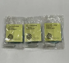 Set of 3 New 33yd Coconut REFILLS Cocofloss Dental Floss