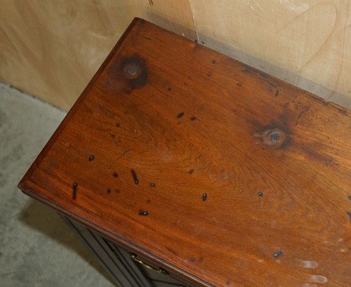 ANTIQUE ENGLISH COUNTRY OAK CIRCA 1880 VICTORIAN SIDEBOARD BASE WITH DRAWERS - Picture 9 of 19