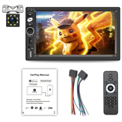 Double 2 Din Car Stereo MP5 Player Touch Screen Radio Bluetooth FM Android Auto
