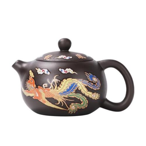 Tetera 135-350 ml arcilla multicolor hecha a mano dragón sólido fácil de llenar chino - Imagen 31 de 31