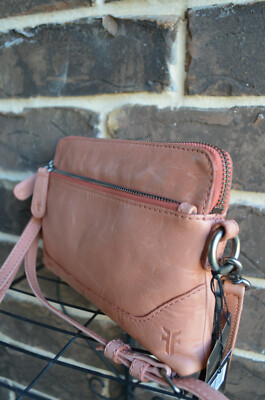 NWT FRYE MELISSA CONVERTIBLE CROSSBODY WRISTLET BAG Apricot  display picture 2