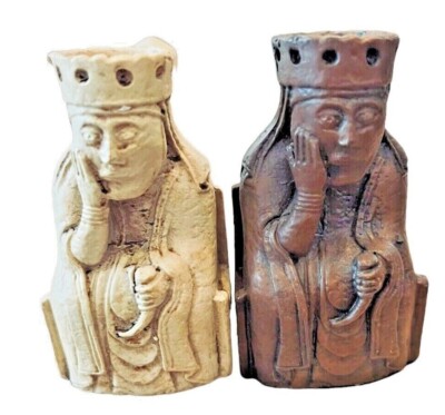Isle of Lewis Chess Replacement Pieces Spare Resin Replica King Queen ...