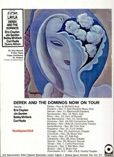 1970 Derek & The Dominos "Layla" U.S. Tour Music Industry Promotional Reprint Ad
