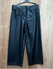 CeCe Faux Leather Pant, LARGE