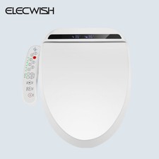 Smart Heated Bidet Toilet Seat w/ Self-Cleaning Nozzle Warm Air Dryer Nightlight