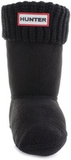 Hunter Kids 247874 Half Cardigan Boot Sock Black Size XL