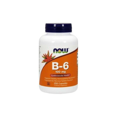 NOW FOODS, VITAMIN B-6 100mg Herz Kreislauf 250 Kapseln SUPER PREIS