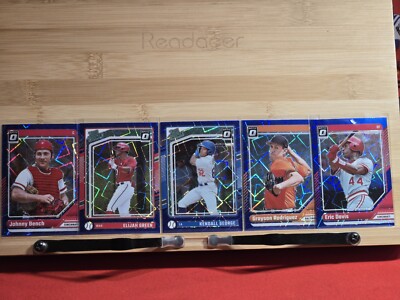 2024 Donruss Optic 5 Card Lot Blue Velocity W/ Elijah Green Johnny Bench 