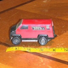 Vintage 1978 Tonka 4" Red Black Van - Made in USA