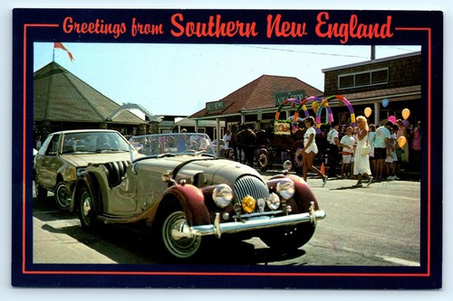 Southern New England Parade Antique Car Al's News The Aqua Shop Vintage Postcard - Picture 2 of 4