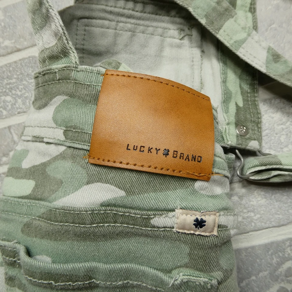 Pantalones Cortos Lucky Brand Talla Jóvenes Niñas 10 Verde Lona Camuflaje Dobladillo Crudo Foto 2 de 4