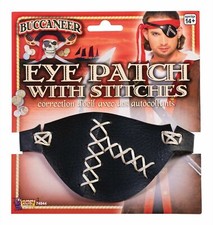 Pirate Eye Patch with Stitches Costume accessory