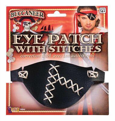 Pirate Eye Patch with Stitches Costume accessory
