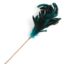 32" Tall Colorful Blue Feather Plume Decorative Spray