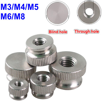 M3 M4 Knurled Thumb Nuts High Type Blind Hole Stainless Steel Hand Grip Knobs