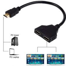 Câble Répartiteur HDMI 1 Entrée mâle 2 Sorties femelles Brancher HDMI à 2 écrans