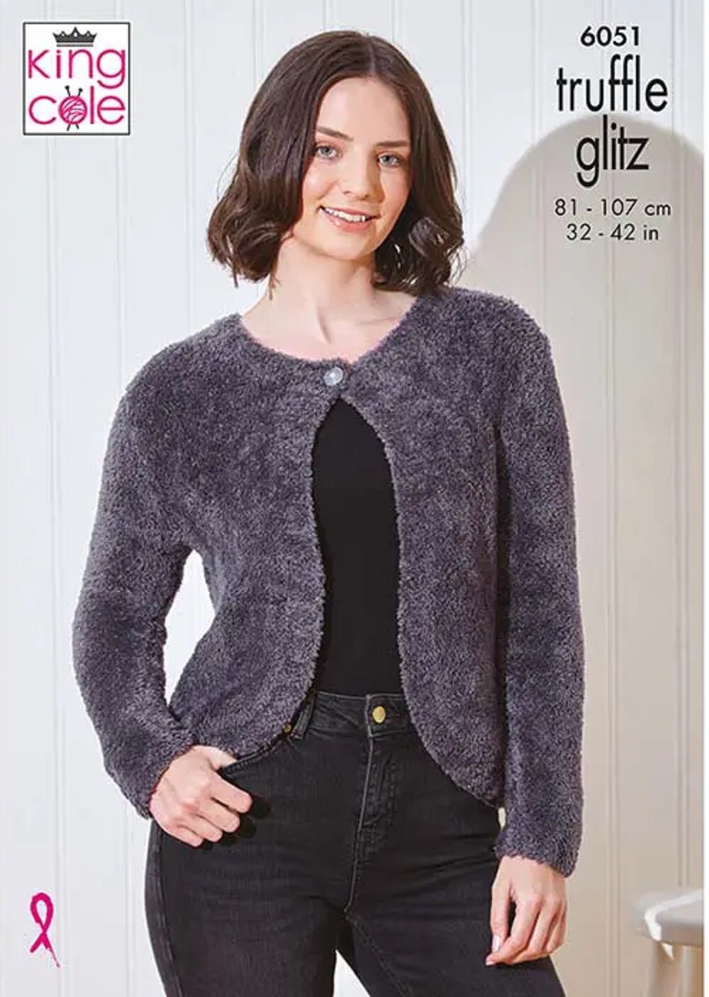 Ladies Knitting Pattern 6051 Women’s Tunic & Cardigan King Cole Truffle Glitz