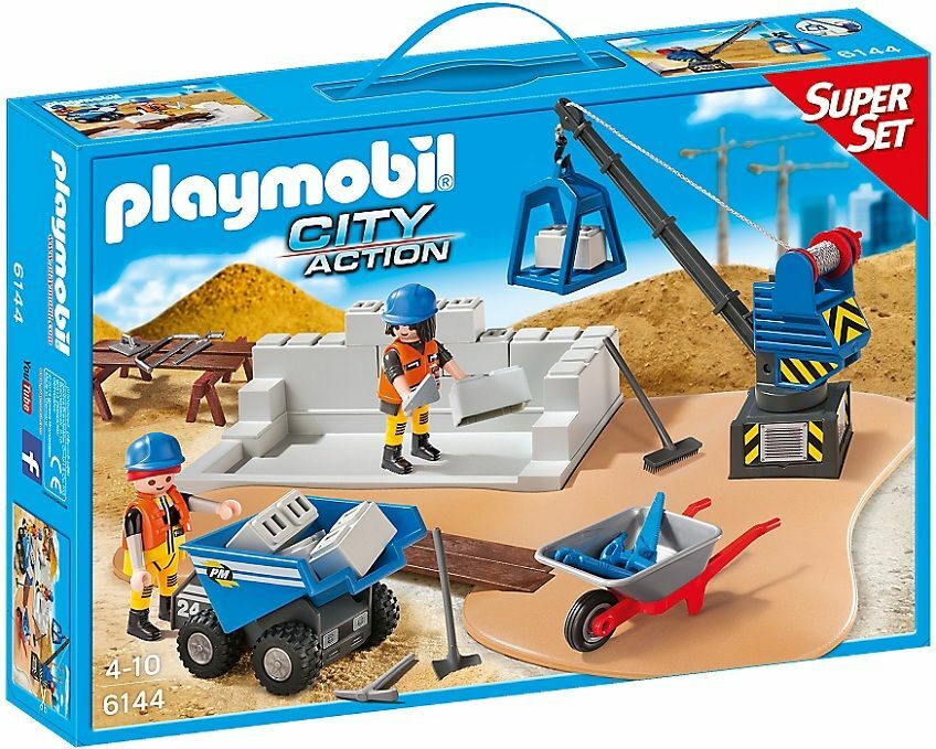 【プレイモービル】playmobil 6144 スーパーセット建築現場・建設現場 PLAYMOBIL 6144 Construction Site Superset New sealed OOP | eBay