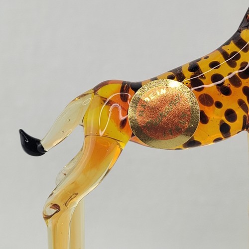 Vintage Murano Giraffe mundgeblasene Glas Figur Original Etikett Made in Italy - Bild 3 von 19