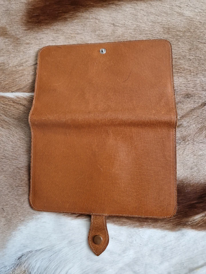 VINTAGE LEATHER REAL PIGSKIN WALLET PURSE TAN COLOUR 1960sl Vgc - Image 3 of 4