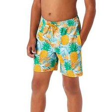 Member's Mark Men's 4-Way Stretch UPF 50 Resort Swim Trunk Pineapple Size XXL