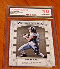 COREY DAVIS Rookie---2017 Panini KNIGHT SCHOOL--GEM 10***TITANS***Mad DOG