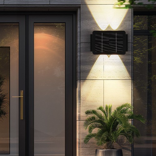 Wandlampe Solarleuchte Außenlampe Terrassenlampe Hauswandlampe Akku Up Down LED - Bild 7 von 12