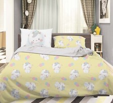 3D Cat Balloon Pattern Cartoon Quilt Cover Set Duvet Cover Bedding Pillowcases
