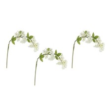 Image of Weeping Artificial Cherry Blossom Flower Branch 3 Pack 78cm White