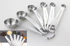 6 pcs Stainless Steel Measuring Spoons Set Teaspoon&Tablespoon Home Use