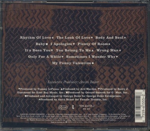 Anita Baker - Rhythm of Love Cd Ottimo - Foto 2 di 2