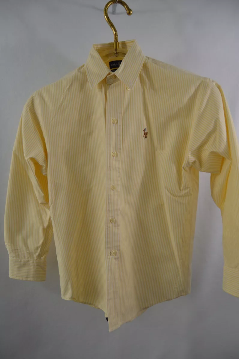 Ralph lauren sales yellow oxford shirt