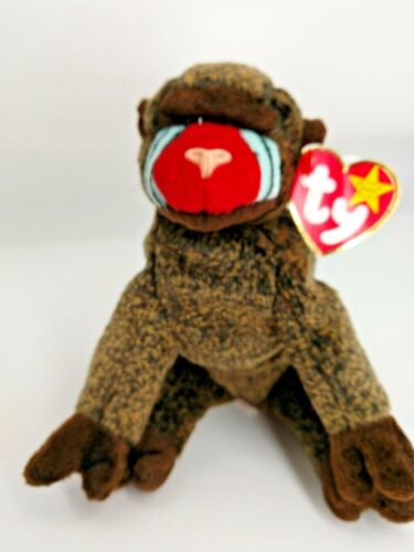 Ty Beanie Baby Sitzsack Plüsch CHEEKS der Pavian mit Etikett Neu Stofftier - Bild 2 von 8