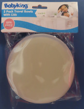 Babyking 2 Pack of Travel Bowls With Lids BK992 BPA FREE NEW