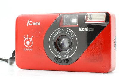 EXC++++ KONICA K-MINI RED FUJI TELEVISION MARK FILM CAMERA FROM