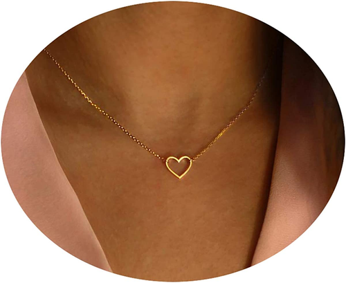 Cute Heart Necklace Tiny 14k Gold Heart Pendant Choker Necklaces Small Gold Love Ebay