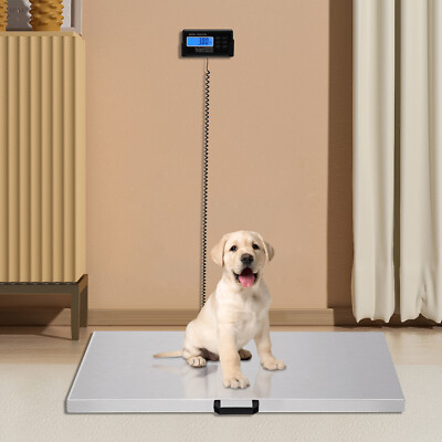 LARGE 440LBS DOG DIGITAL PET SCALE for Shipping Veterinary Livestock Steel 103cm