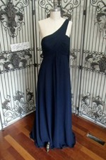 A171 BILL LEVKOFF 672 NAVY SZ 12 219  FORMAL BRIDESMAIDS PROM GOWN DRESS